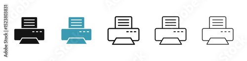 Print icon illustration vector symbol set