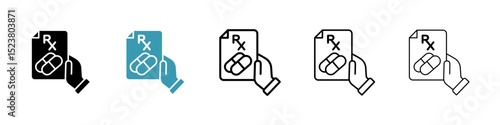RX icon illustration vector symbol set