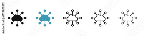 Network cloud icon illustration vector symbol set