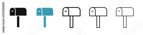 Mailbox icon illustration vector symbol set