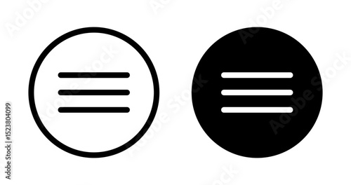 Menu icon illustration vector symbol set