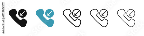 Incoming Call icon illustration vector symbol set