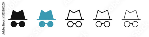 Incognito icon illustration vector symbol set