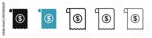 Invoice icon illustration vector symbol set