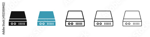 Hard Disk icon illustration vector symbol set