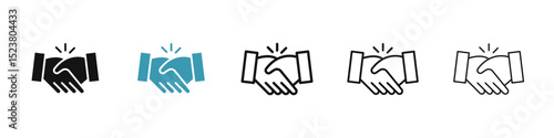 Handshake icon illustration vector symbol set