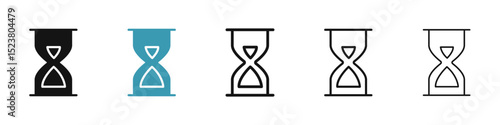 Hourglass end icon illustration vector symbol set