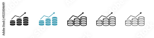 Earning icon illustration vector symbol set