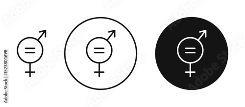 Equality icon illustration vector symbol set