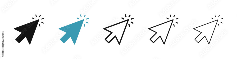 Cursor icon illustration vector symbol set