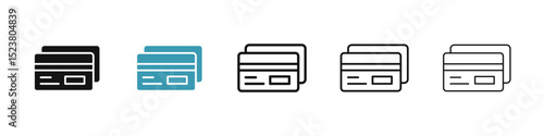 Credit card icon illustration vector symbol set