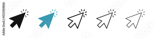 Cursor icon illustration vector symbol set