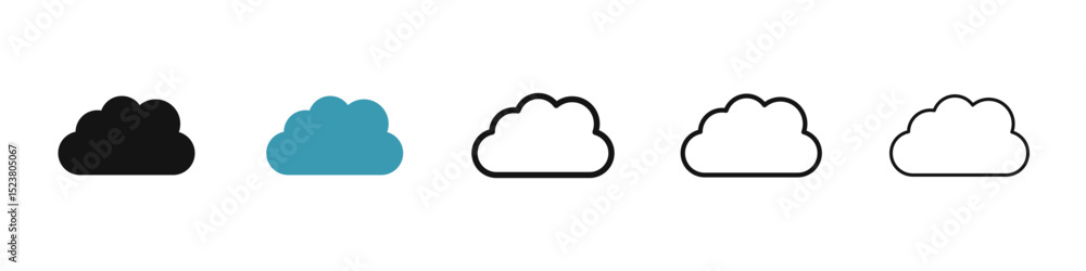 Cloud icon illustration vector symbol set Cloud icon illustration vector symbol set
