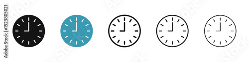 Clock nine icon illustration vector symbol set