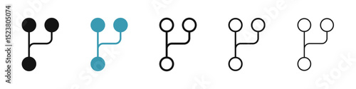 Code branch icon illustration vector symbol set
