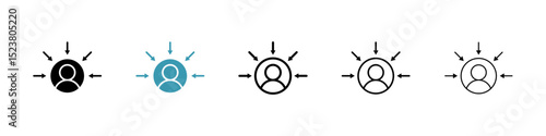 Centric consumer icon illustration vector symbol set