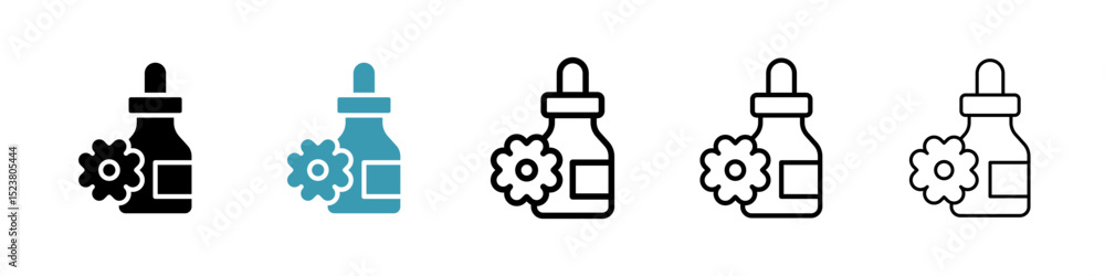 Bach flowers icon illustration vector symbol set Bach flowers icon illustration vector symbol set