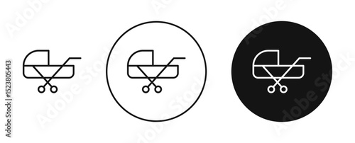 Baby carriage icon illustration vector symbol set