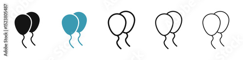 Balloons icon illustration vector symbol set