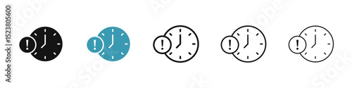 Alarm exclamation icon illustration vector symbol set