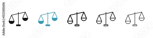 Balance scale icon illustration vector symbol set