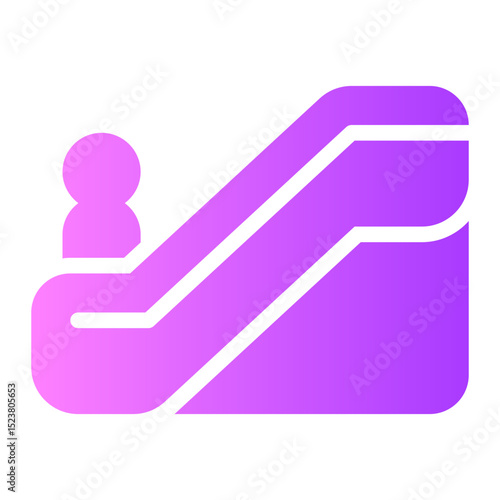 Escalator gradient icon