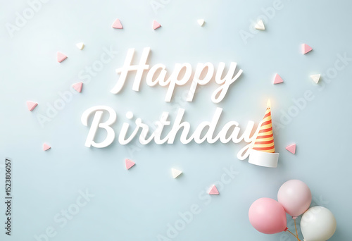 Happy Birthday City Landscape Festive Cityscape Design, Birthday Celebration Landscape