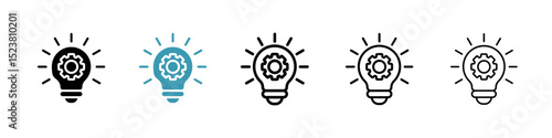 Implementation line icon in art style vector