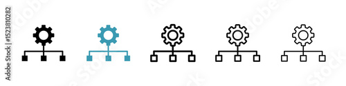 Workflow line icon in art style vector