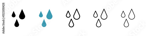 Tear drop line icon in art style vector