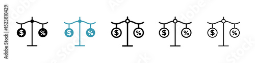 Taxes line icon in art style vector