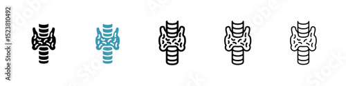 Thyroid line icon in art style vector