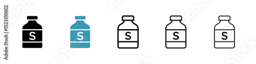 Solvent line icon in art style vector