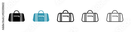 Sports bag line icon in art style vector