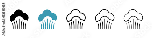 Steam line icon in art style vector