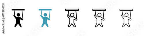 Puppet line icon in art style vector