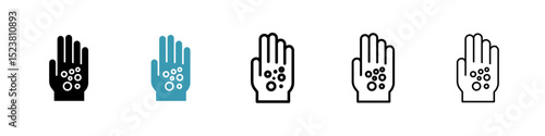 Rash hand line icon in art style vector