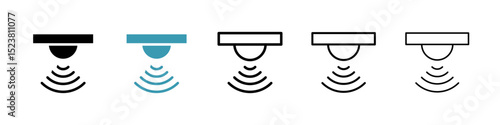 Motion sensor line icon in art style vector