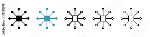 Multi channel line icon in art style vector