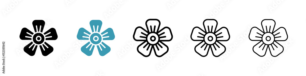 Hypericum line icon in art style vector Hypericum line icon in art style vector