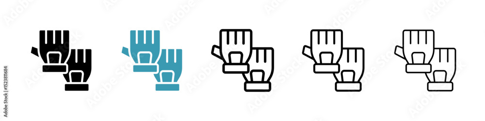 Fitness Gloves line icon in art style vector Fitness Gloves line icon in art style vector