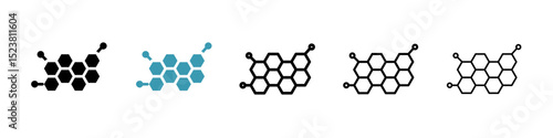 Hormones line icon in art style vector