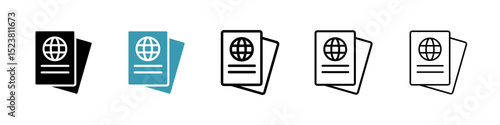 Immigration line icon in art style vector