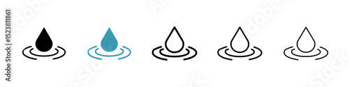 Drop line icon in art style vector