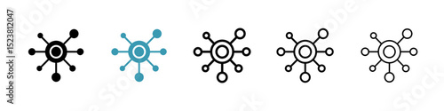 Decentralized line icon in art style vector