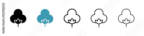 Cotton line icon in art style vector