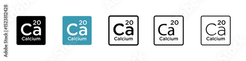 Calcium line icon in art style vector