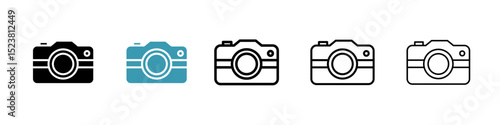 Camera line icon in art style vector