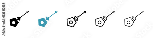 Car dipstick line icon in art style vector