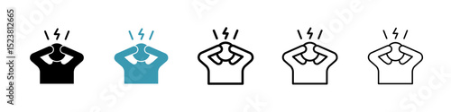 Anxiety line icon in art style vector